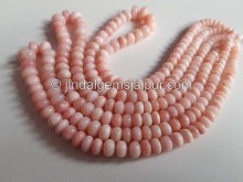 Pink Opal Smooth Roundelle Beads